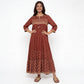 Cotton Embroidered Tiered Kurta
