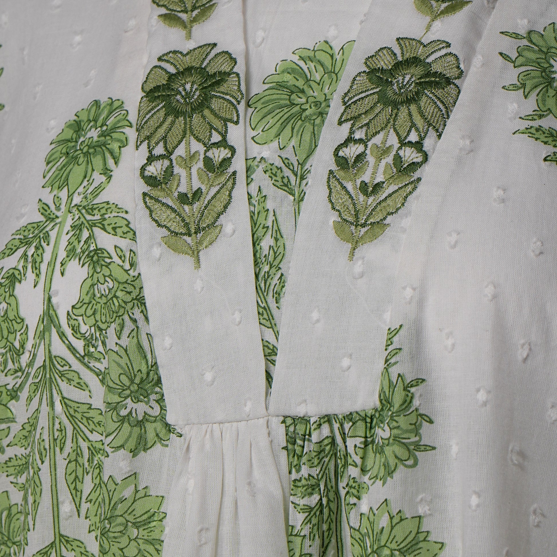 Cotton Printed V-Neck Kurta