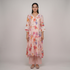 Printed V-Neck Kalidar Kurta