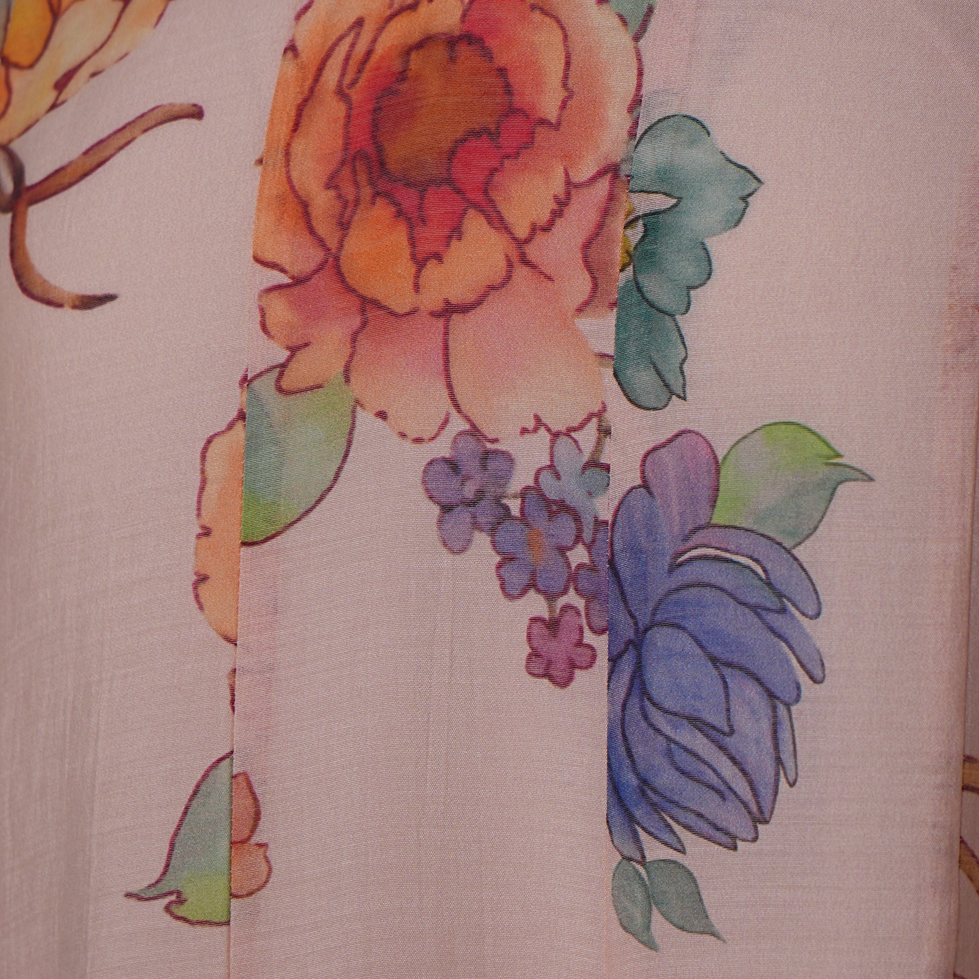 Printed V-Neck Kalidar Kurta