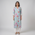 Printed V-Neck Straight Kurta