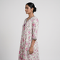 Cotton Printed V-Neck Flared Kurta