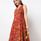 Printed V-Neck Kurta