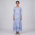 Cotton Printed V-Neck Flared Kurta