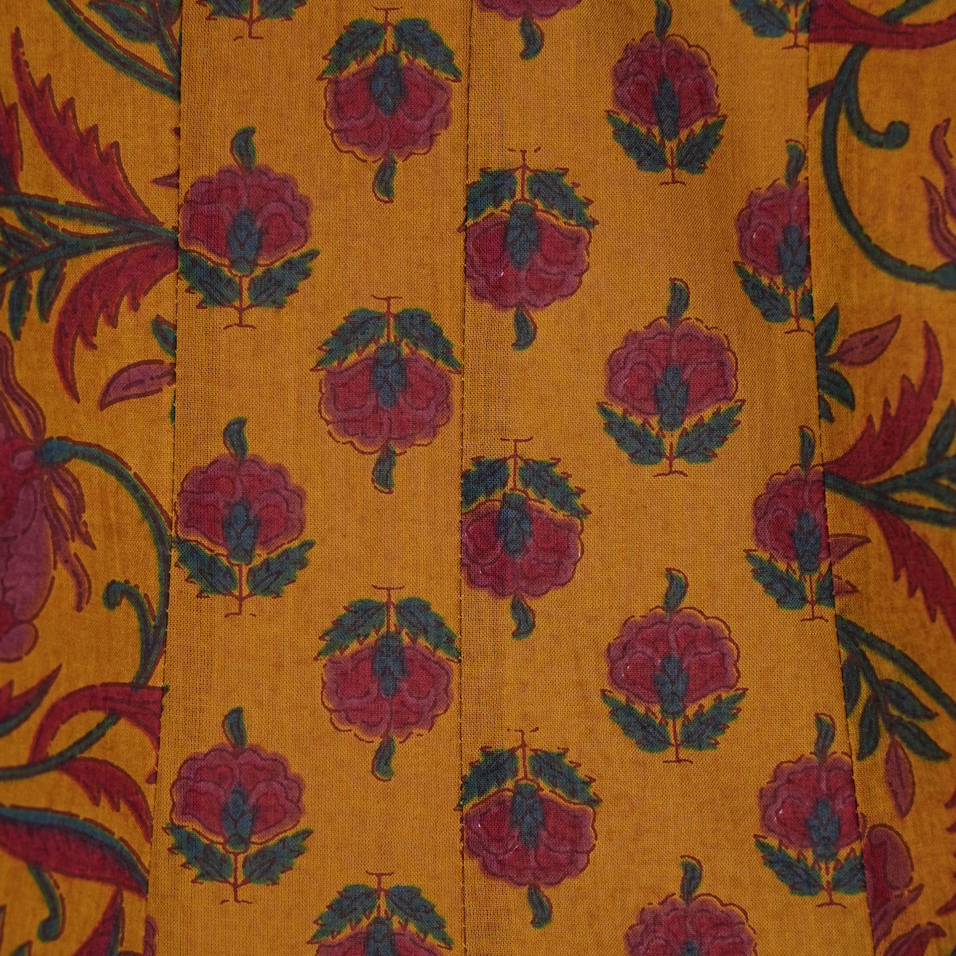 Cotton Printed V-Neck Flared Kurta
