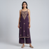 Embroidered Boat Neck Straight Kurta