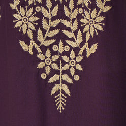 Embroidered Boat Neck Straight Kurta