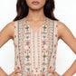 V-Neck Embroidered Kurta