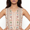 V-Neck Embroidered Kurta
