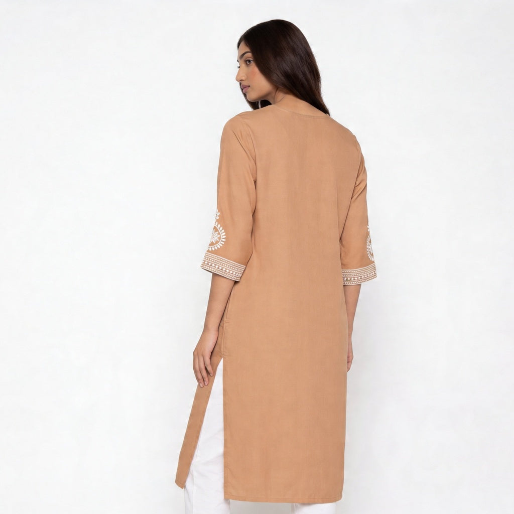 Embroidered Straight Kurta