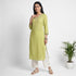 Embroidered V-Neck Kurta