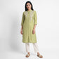 Embroidered Band Neck Kurta