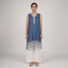 Embroidered V-Neck Kurta