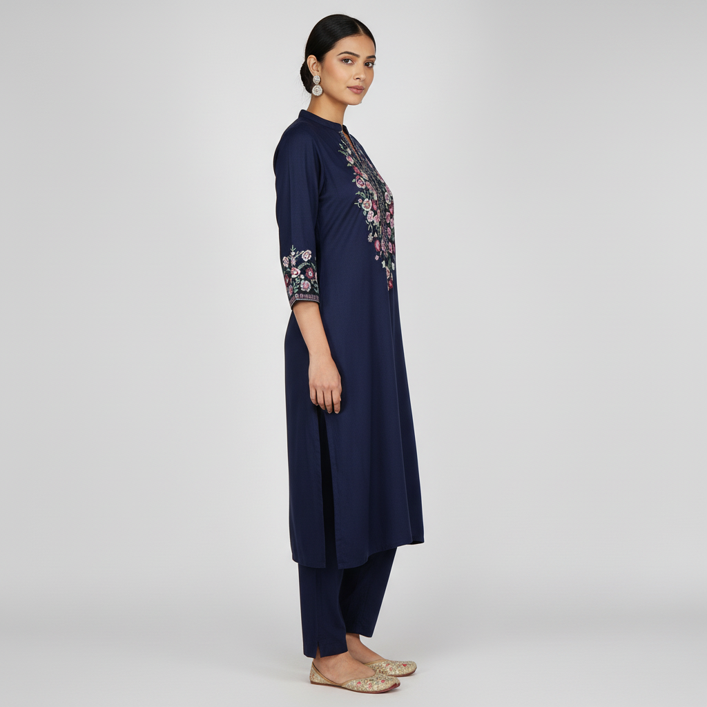 Embroidered Straight Kurta