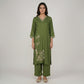Embroidered V-Neck Straight Kurta