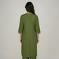 Embroidered V-Neck Straight Kurta