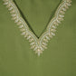 Embroidered V-Neck Straight Kurta