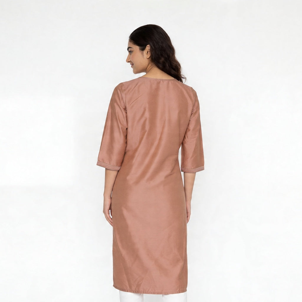 Embroidered Straight Kurta
