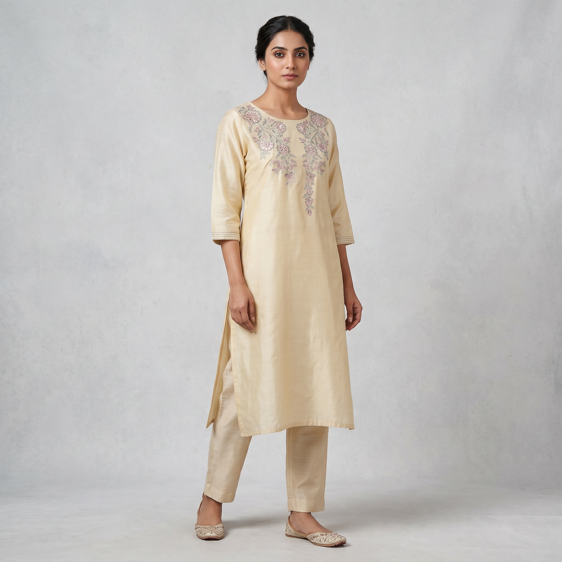 Embroidered Straight Kurta