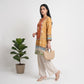 Printed Mandarin Collar Straight Kurta
