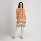 Printed Mandarin Collar Straight Kurta