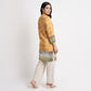 Printed Mandarin Collar Straight Kurta