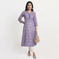 Cotton Printed V-Neck Kurta