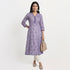 Cotton Printed V-Neck Kurta