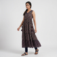 Cotton Printed V-Neck Straight Kurta