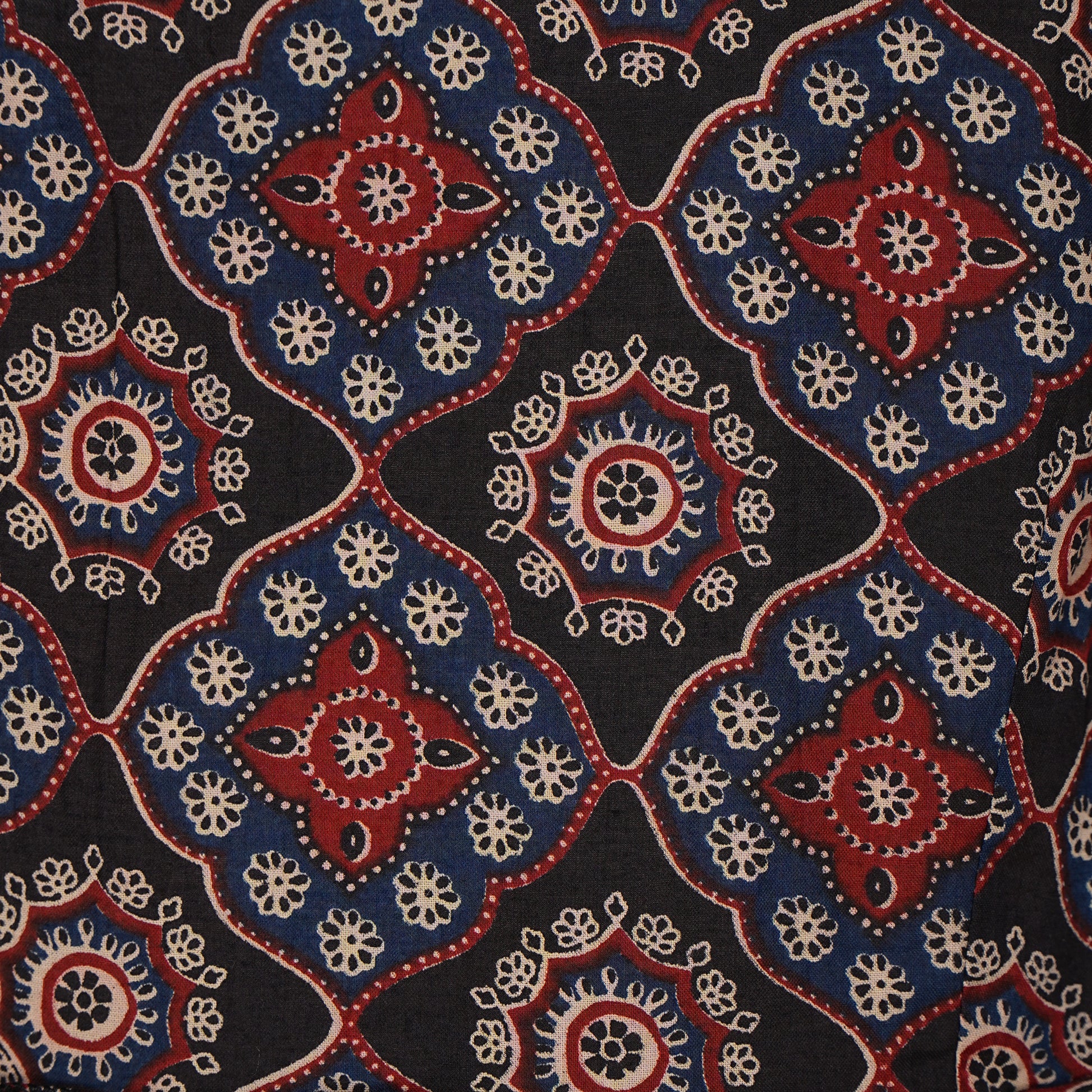 Cotton Printed V-Neck Straight Kurta