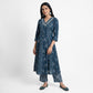 Cotton Printed V-Neck Kurta