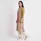 Printed Band Collar Straight Kurta