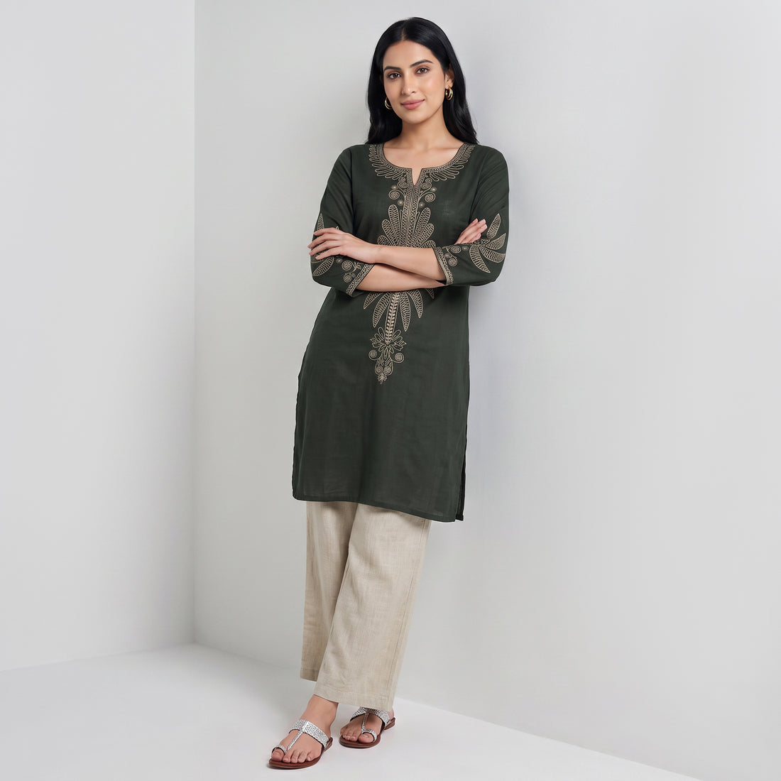 Solid Straight Kurta