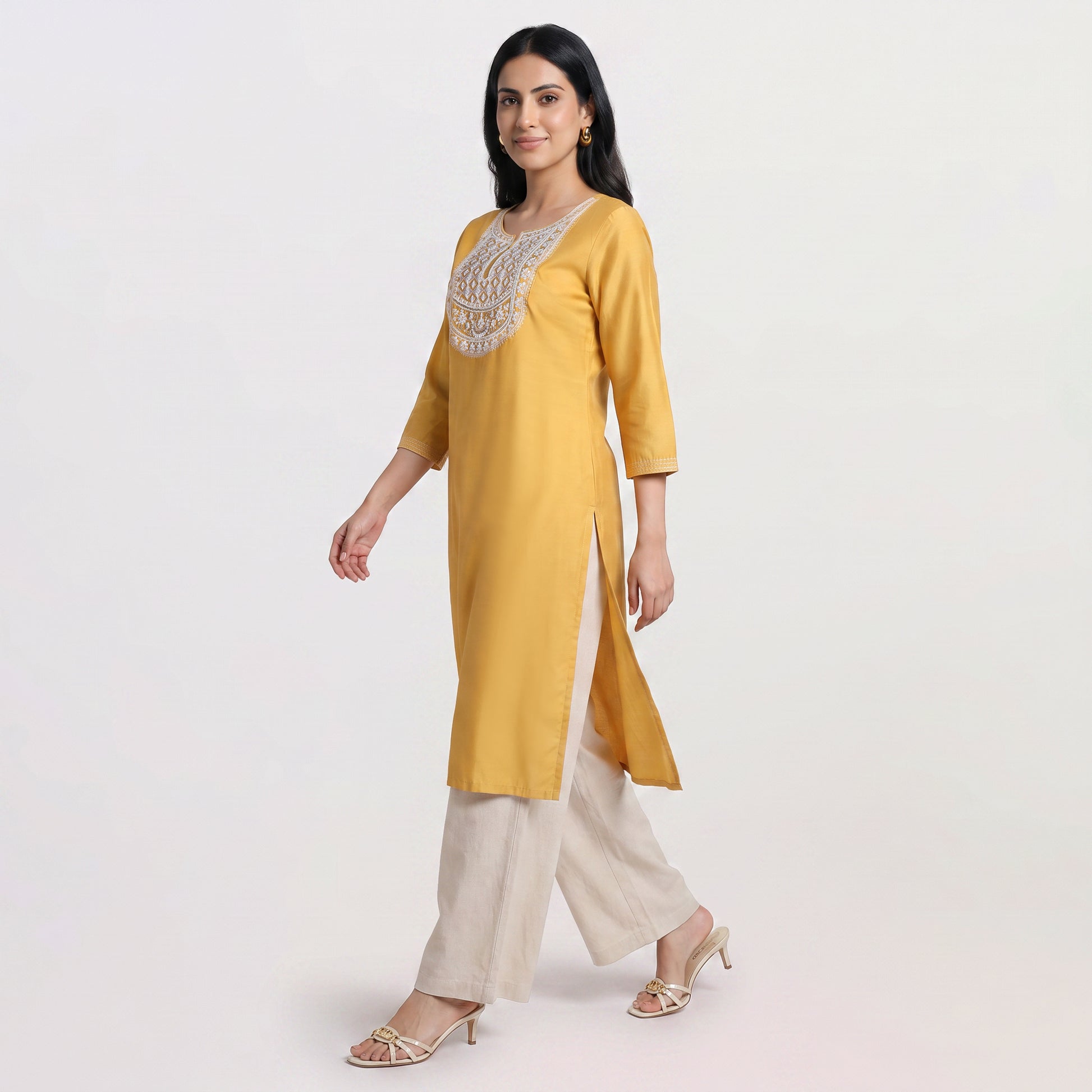 Embroidered Straight Kurta