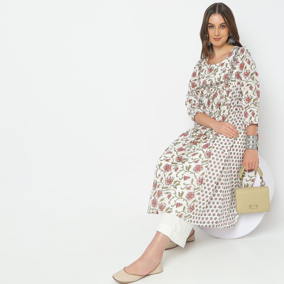 Flare Fit Printed Kurta