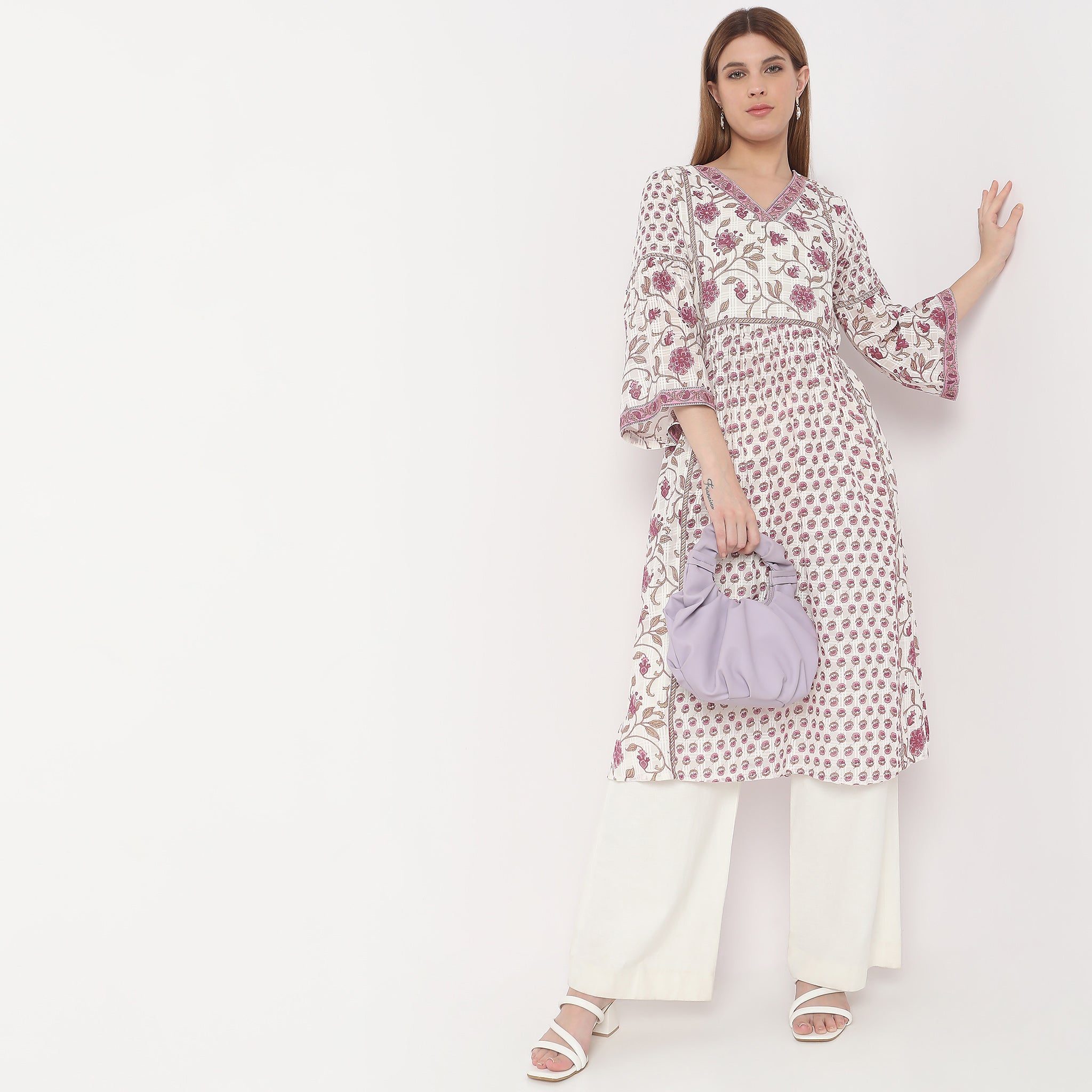 Flare Fit Printed Kurta