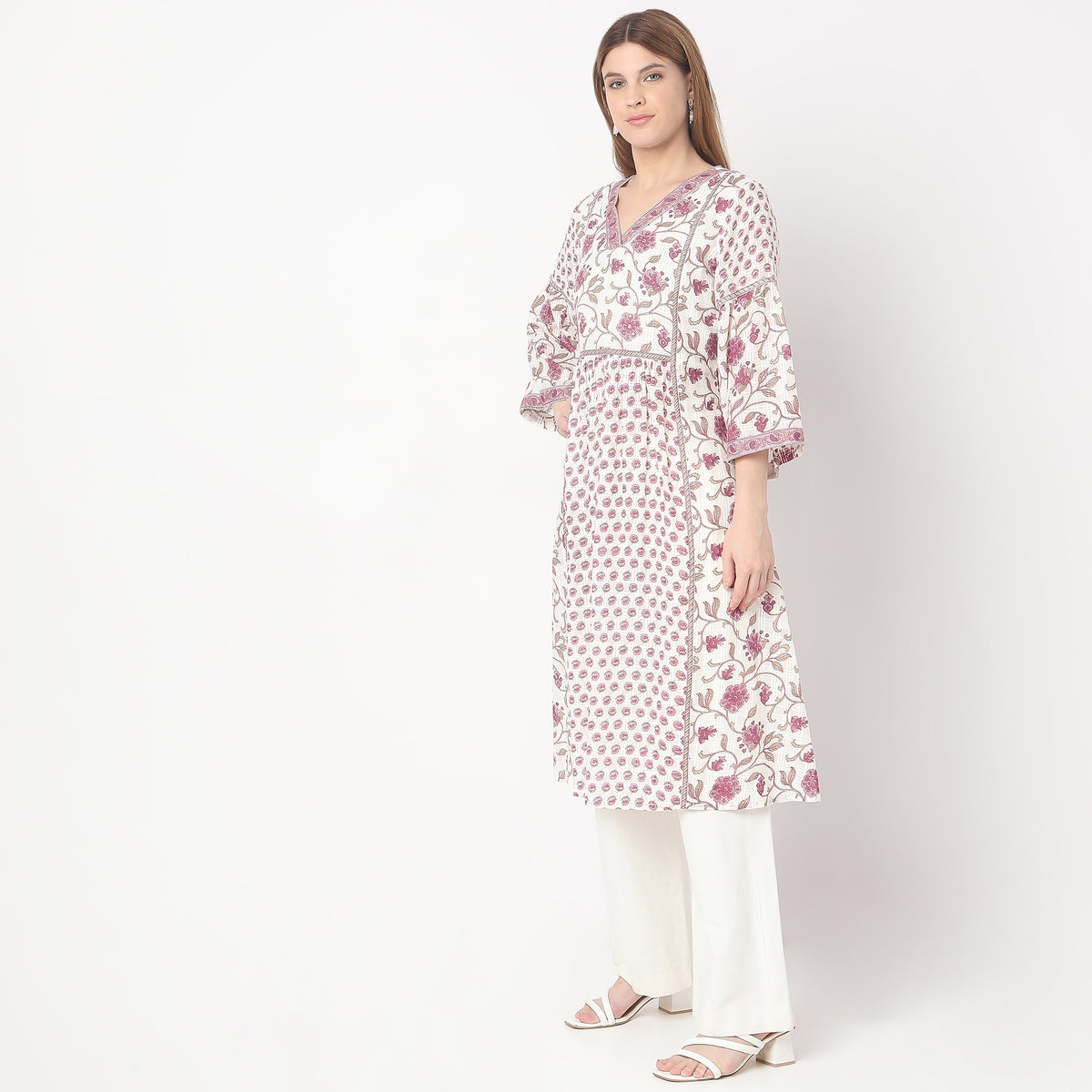 Flare Fit Printed Kurta