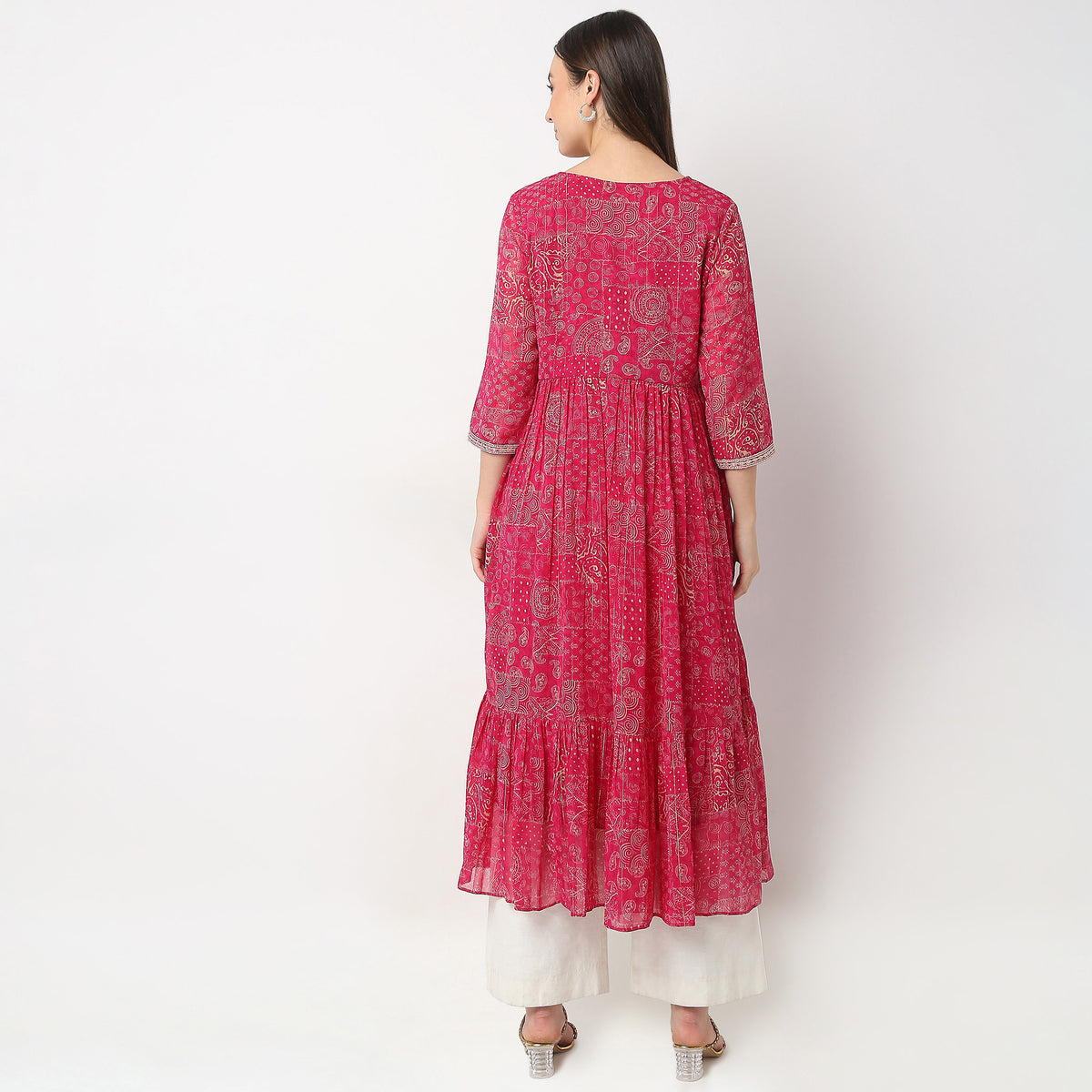 Flare Fit Printed Kurta