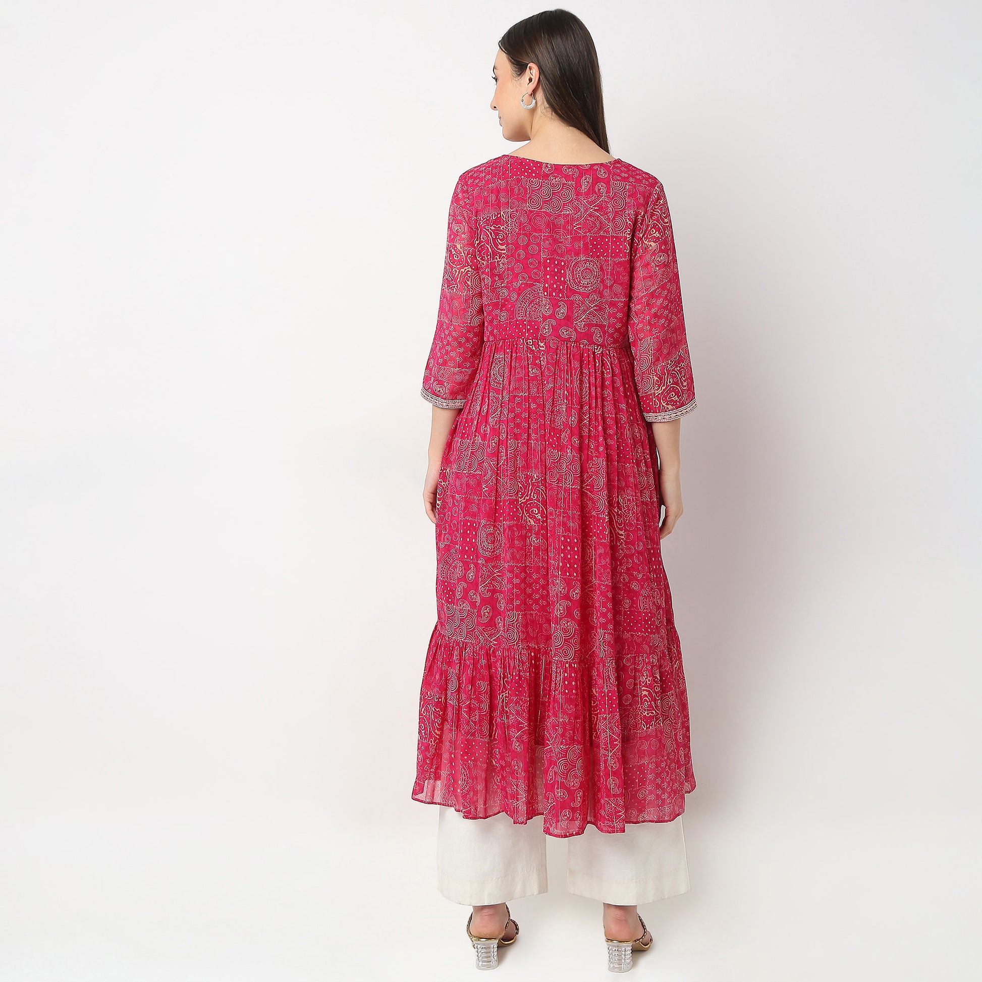Flare Fit Printed Kurta
