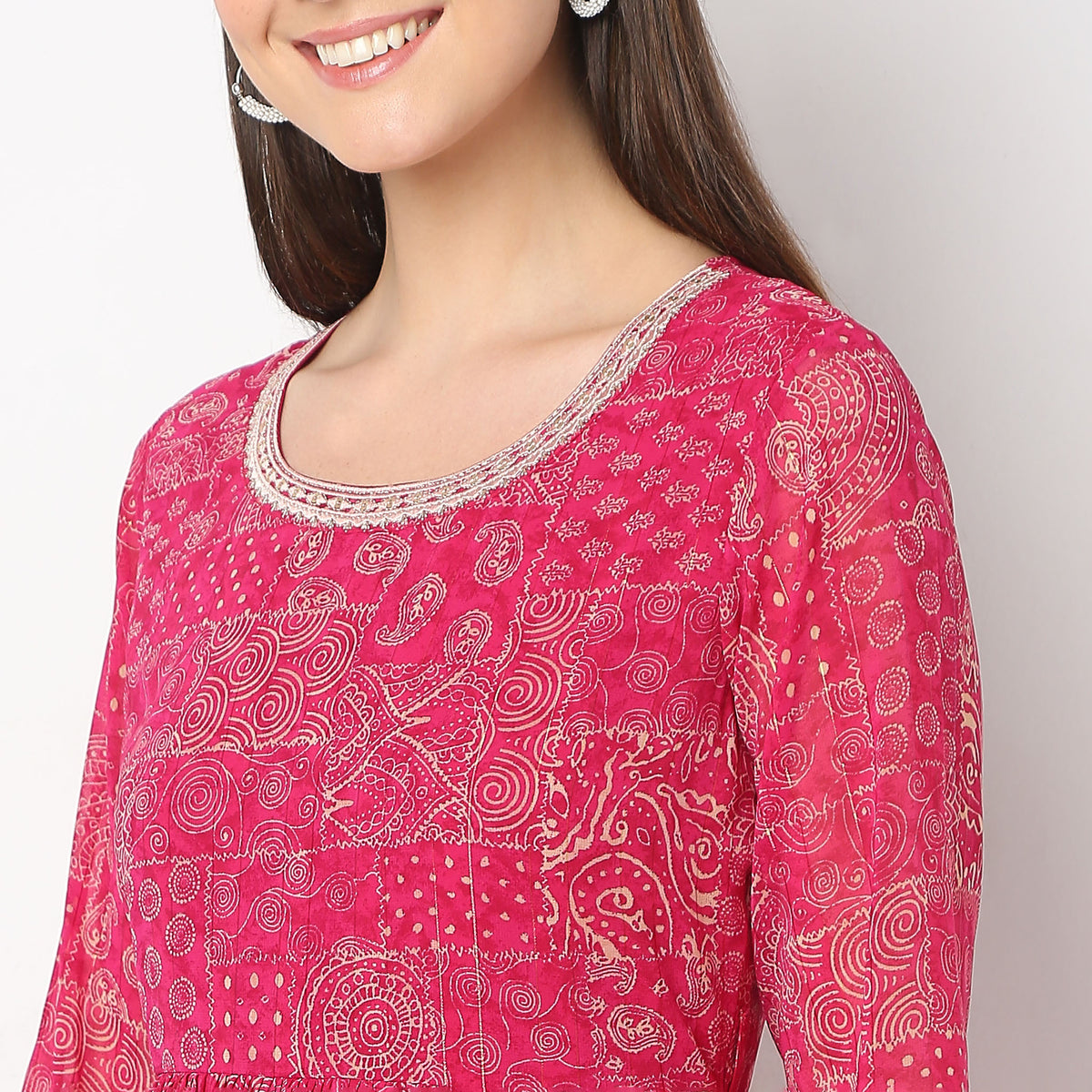 Flare Fit Printed Kurta