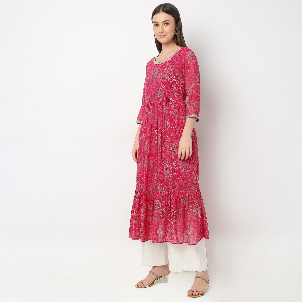 Flare Fit Printed Kurta