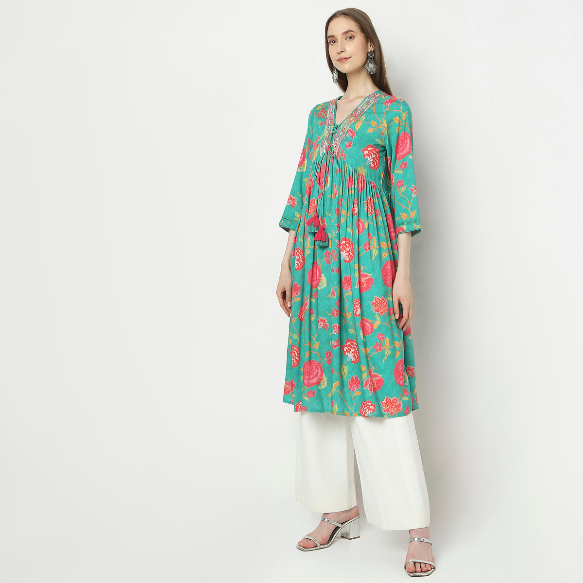 Flare Fit Printed Kurta