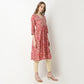 Flare Fit Printed V-Neck Kurta