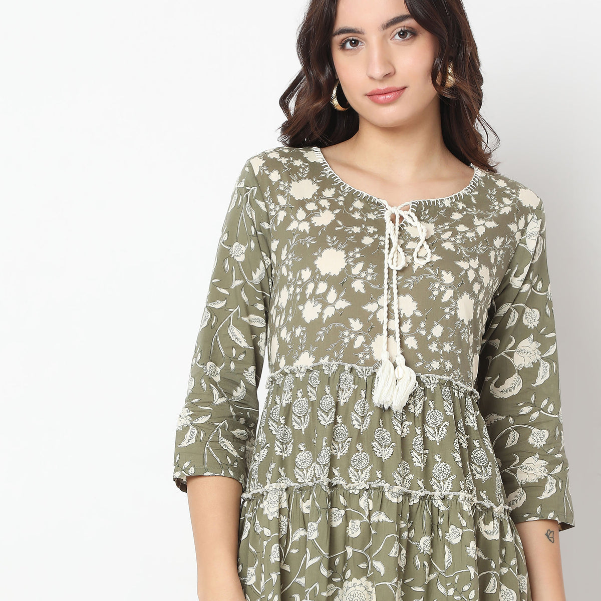 Flare Fit Printed A-Line Kurta