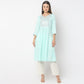 Flare Fit Embroidered Kurta