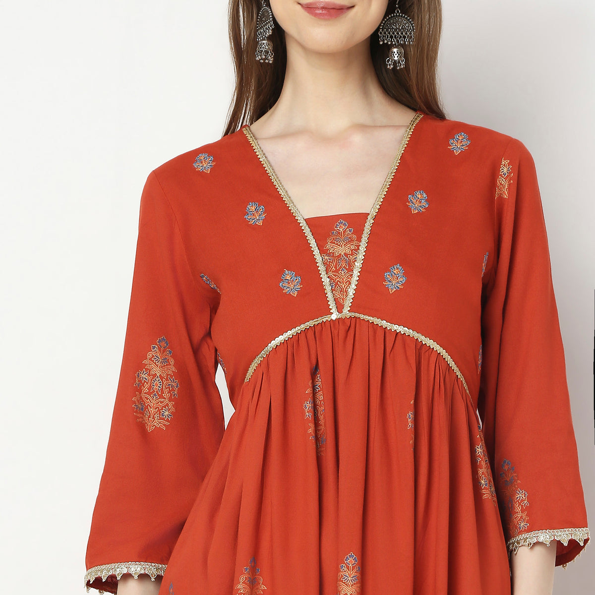 Flare Fit Printed Kurta