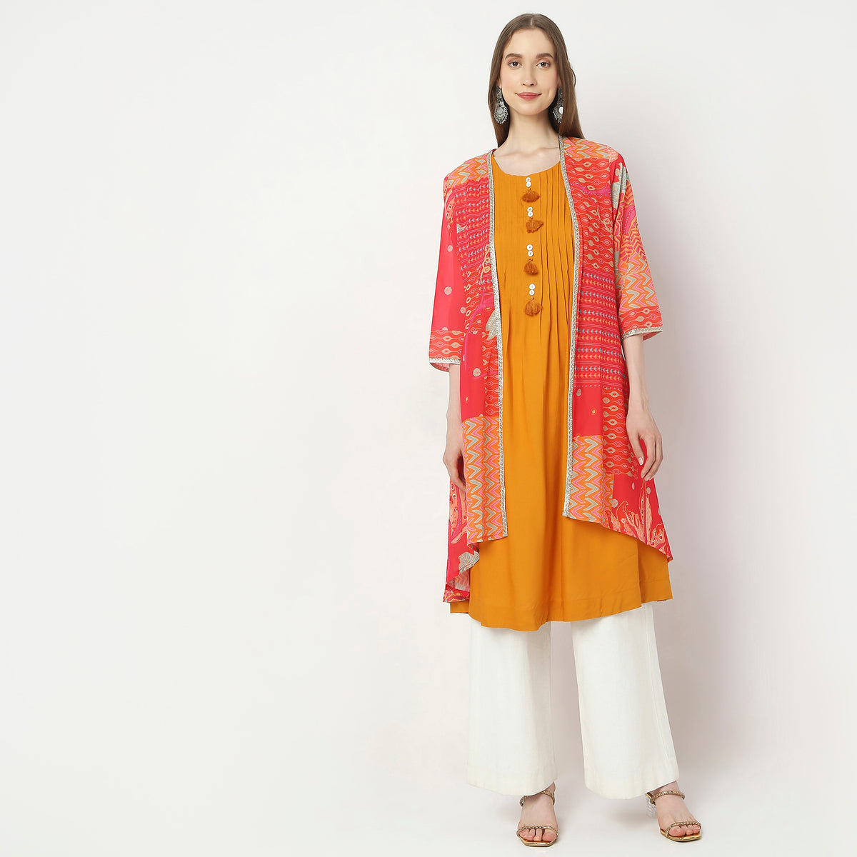 Flare Fit Printed Kurta