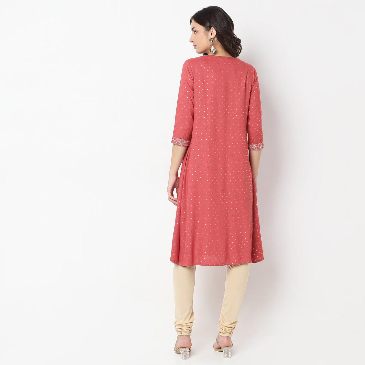 Flare Fit Embroidered Kurta