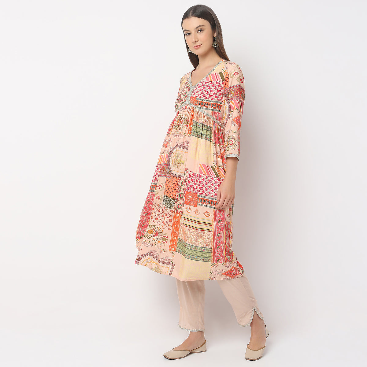 Flare Fit Printed Kurta