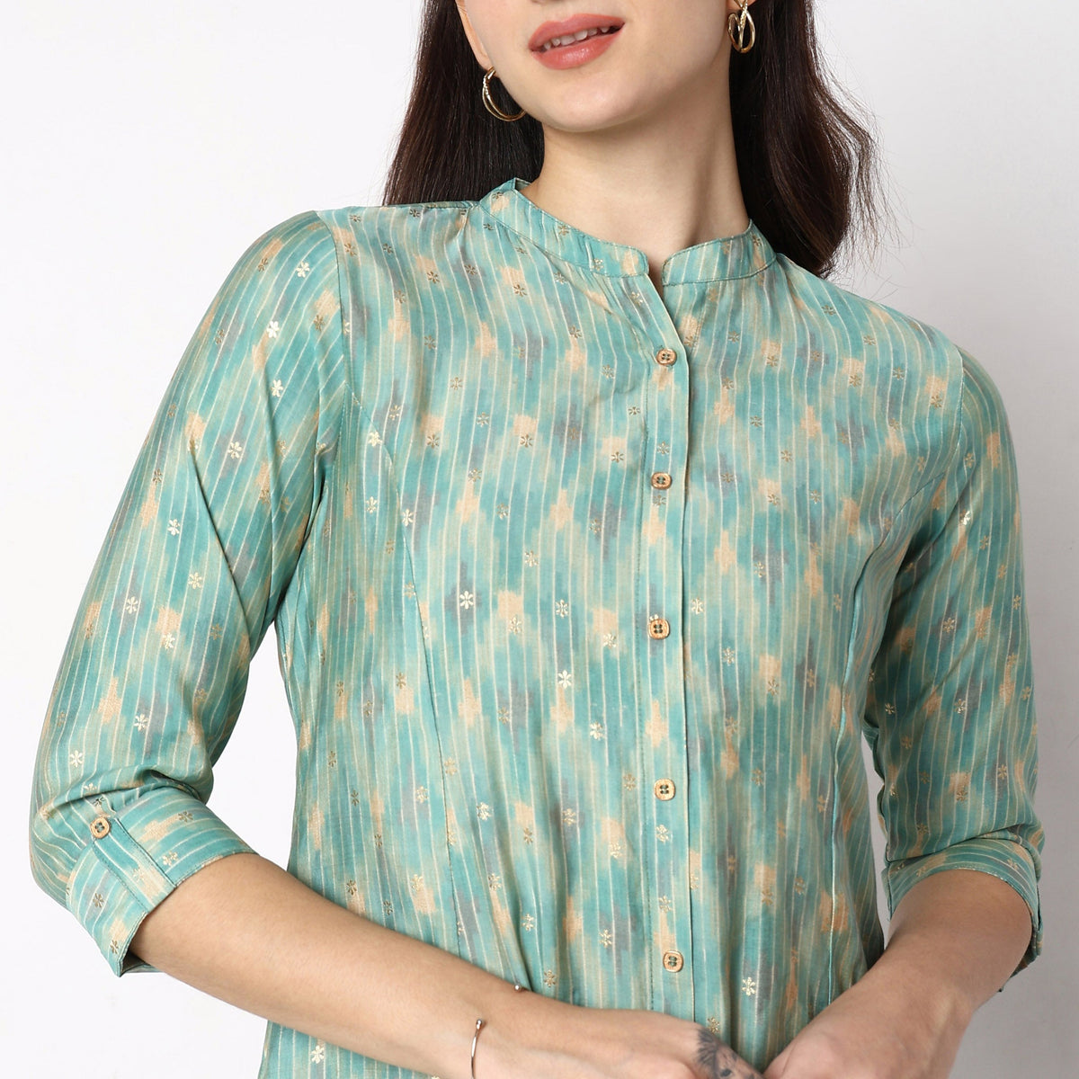 Flare Fit Printed Kurta